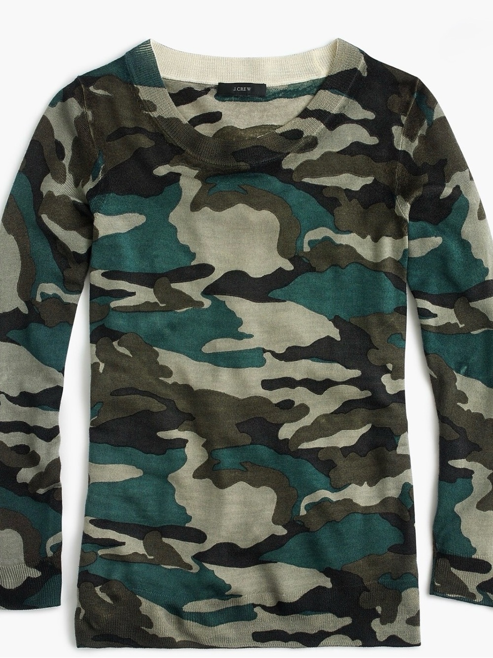 J.Crew Tippi Camo Merino Wool Sweater Camouflage Women’s XL